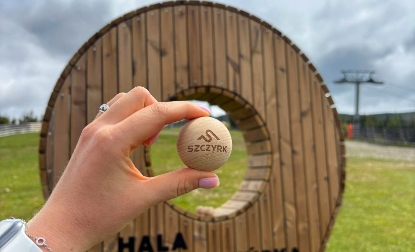 fotopoint w kształcie pinezki w Szczyrku