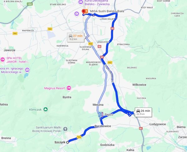 Trasa Szczyrk - Zamek Sułkowskich